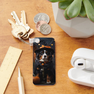 Spooktacular Bernese Dog: A Halloween Howl-o-Ween Keychain