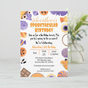 "Spooktacular Birthday" Halloween Birthday Party  Invitation