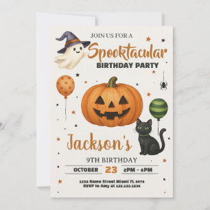 Spooktacular Birthday Party Invitation