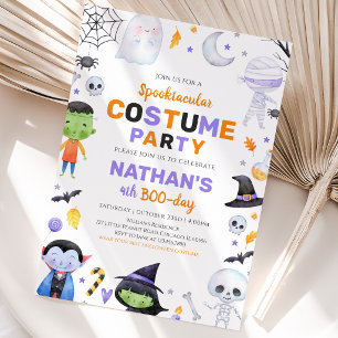 Spooktacular Costume Party Halloween Birthday Invitation