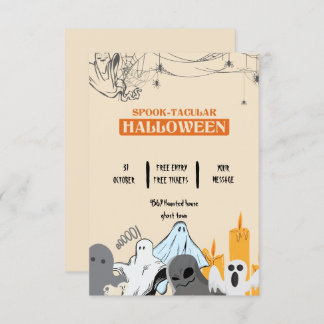 Spooktacular cute ghost Halloween party  Invitation