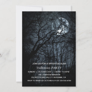 Spooktacular Dark Haunted House Halloween Party I Invitation