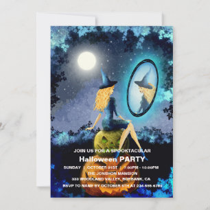 Spooktacular Dark Haunted House Halloween Party  I Invitation