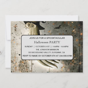 Spooktacular Dark Haunted House Halloween Party  I Invitation