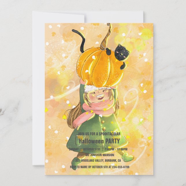 Spooktacular Dark Haunted House Halloween Party  I Invitation (Front)