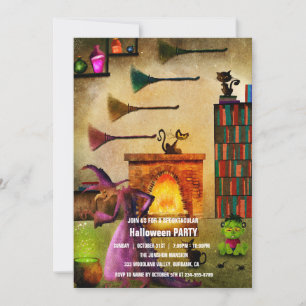 Spooktacular Dark Haunted House Halloween Party  I Invitation