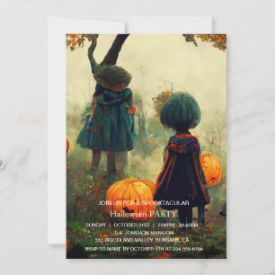 Spooktacular Dark Haunted House Halloween Party  I Invitation