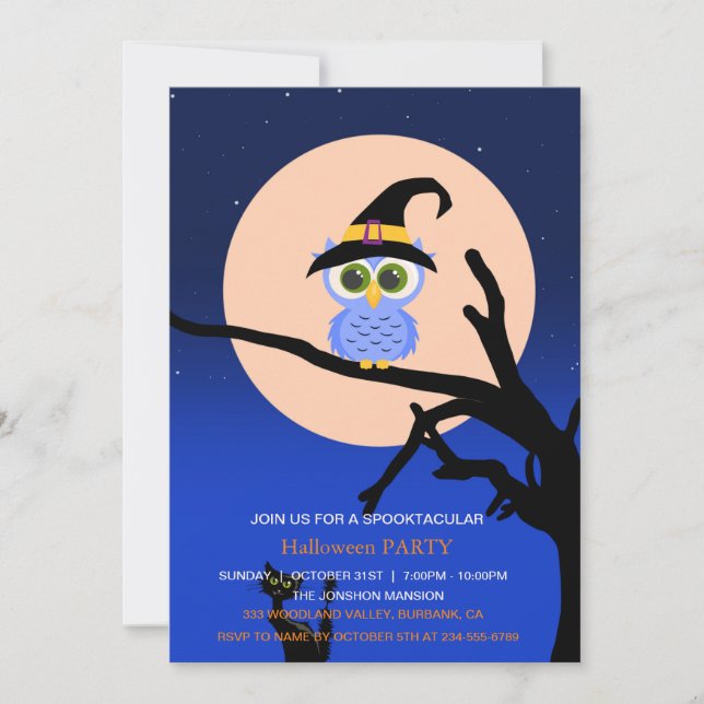 Spooktacular Dark Haunted House Halloween Party Invitation (Front)