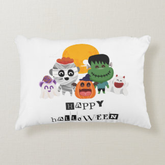 Spooktacular Fun with 'Happy Halloween' Kids Throw Accent Pillow