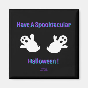 Spooktacular Ghosts 2 Inch Square Magnet