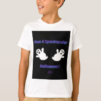 Spooktacular Ghosts Boys White Basic T Shirt