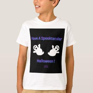 Spooktacular Ghosts Boys White Basic T Shirt