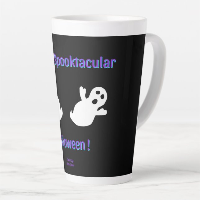 Spooktacular Ghosts Large Latte Mug (Right Angle)
