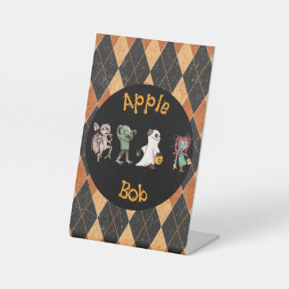 Spooktacular Halloween Bash Game Pedestal Sign