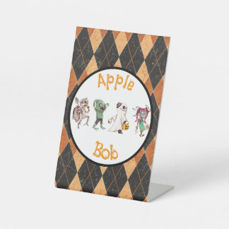 Spooktacular Halloween Bash Game Pedestal Sign