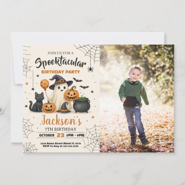 Spooktacular Halloween Birthday Invitation (Front)