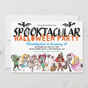 Spooktacular Halloween Birthday Invitation