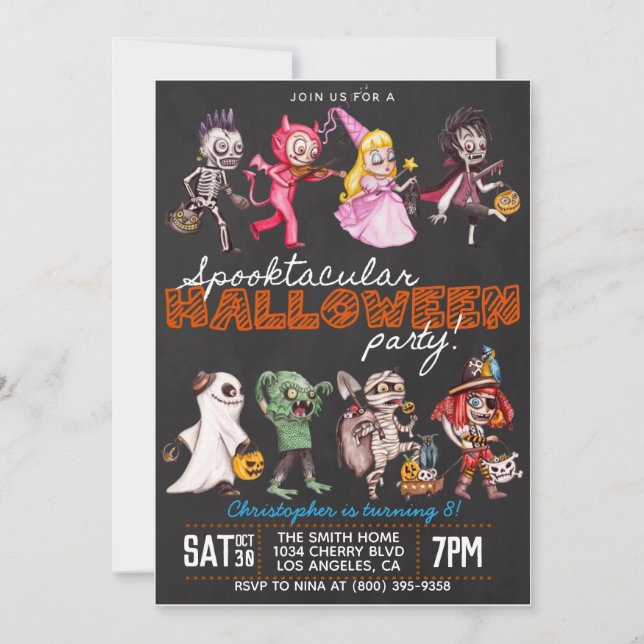 Spooktacular Halloween Birthday Invitation (Front)