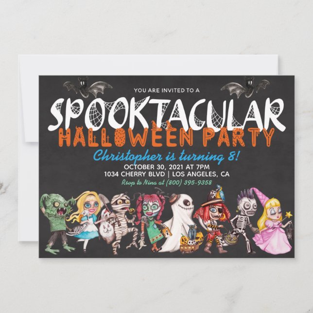 Spooktacular Halloween Birthday Invitation (Front)