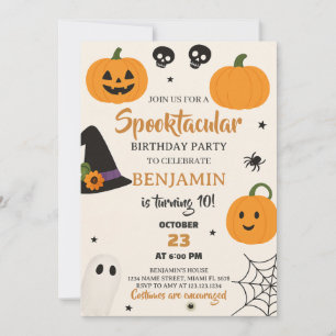Spooktacular Halloween Birthday Invitation