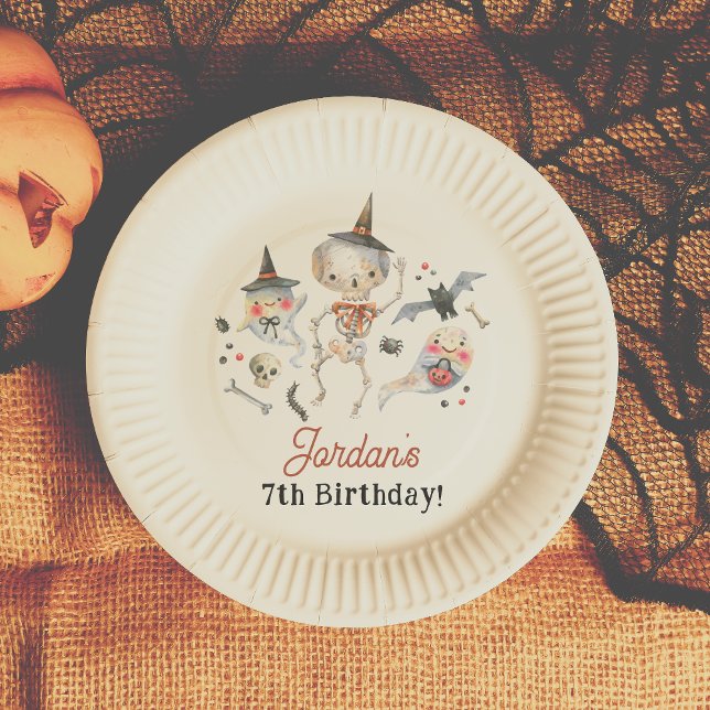Spooktacular Halloween Birthday Party Paper Plate (Creator Uploaded)