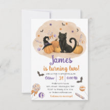 Spooktacular Halloween Candy Birthday Invitation