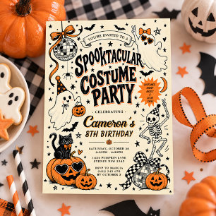 Spooktacular Halloween Costume Birthday Party Invitation