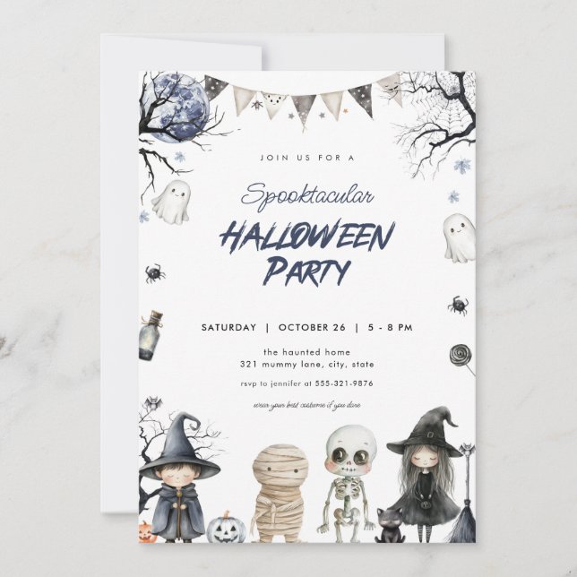 Spooktacular Halloween Costume Party Invitation (Front)