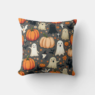 "Spooktacular Halloween Cushion" Throw Pillow