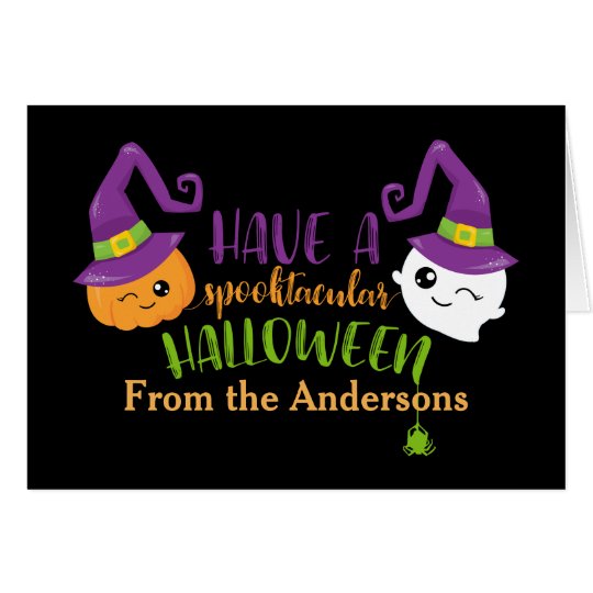 Spooktacular Halloween Custom Personalized Card