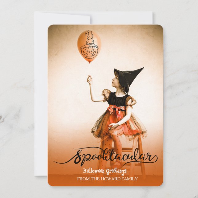 Spooktacular  Halloween Greetings Photo Card (Front)