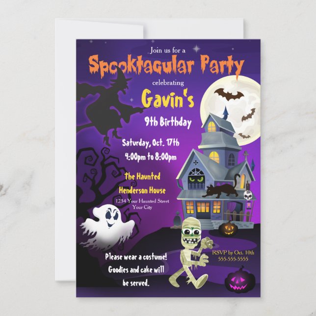 Spooktacular Halloween Invitation (Front)