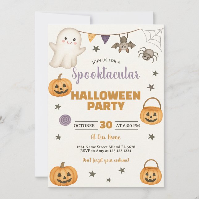 Spooktacular Halloween Party Invitation (Front)