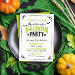 Spooktacular Halloween Party Invitation<br><div class="desc">Modern vintage chic Halloween costume party invitation design with rustic typography and a cute dotted border with vintage scroll corner details. Cute bats and skull graphics complete the design. Add your party details to create a custom one of a kind invitation. Click the CUSTOMIZE IT button to customize fonts, move...</div>