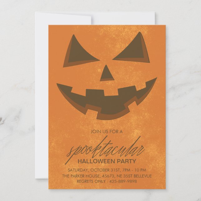 Spooktacular Halloween Party Invitation Card (Front)