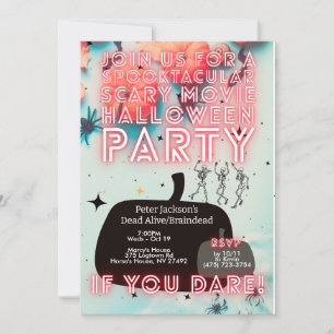 Spooktacular Halloween Party Scary Movie Invite