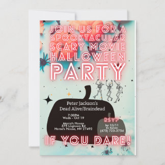 Spooktacular Halloween Party Scary Movie Invite