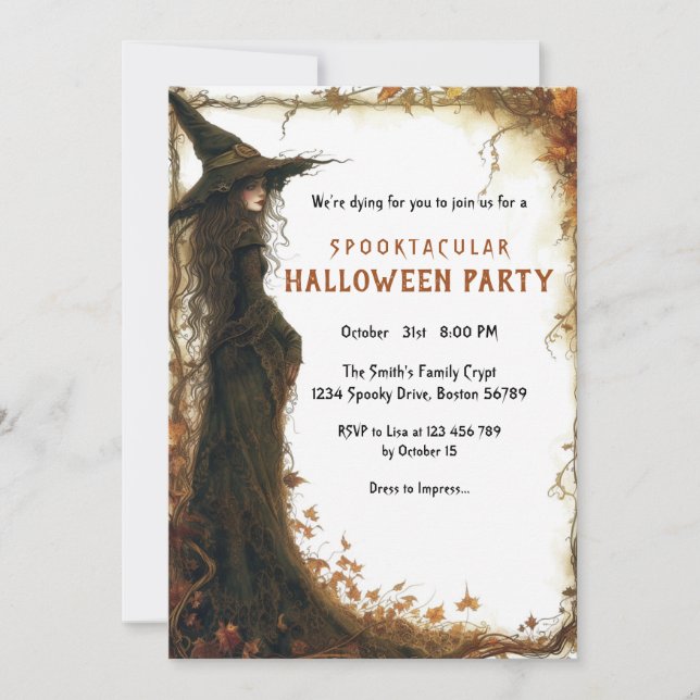 Spooktacular I Witch Invitation (Front)