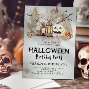 Spooktacular Kids Halloween Birthday Invitation