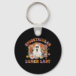 Spooktacular Lunch Lady Happy Halloween Spooky Mat Keychain