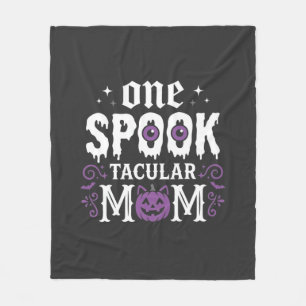 Spooktacular Mom Halloween Design_1 Fleece Blanket