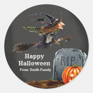 Spooktacular night classic round sticker