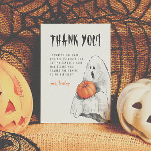 Spooktacular Party Ghost Birthday Thank You Card