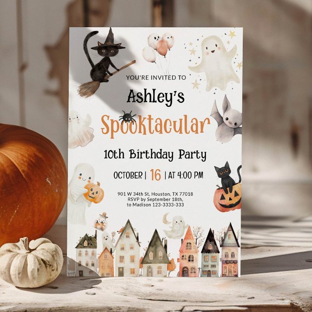 Spooktacular Party Halloween Birthday  Invitation (Creator Uploaded)