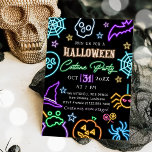 Spooktacular Party Neon Glow Dark Halloween Party  Invitation<br><div class="desc">Spooktacular Party Neon Glow Dark Halloween Party Invitation</div>