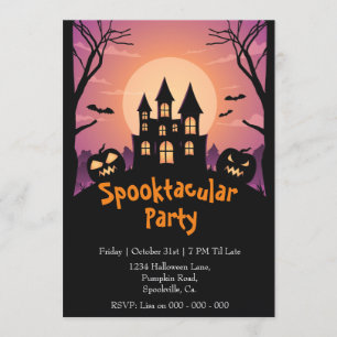 Spooktacular Pumpkin House Halloween Party Invitation