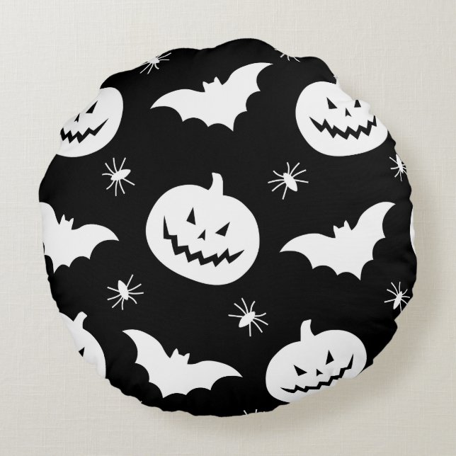 Spooktacular Round Halloween Pillow! Pillow (Back)
