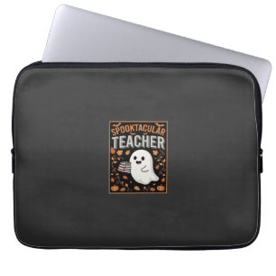 Spooktacular Teacher Halloween Ghost Design_1 Laptop Sleeve