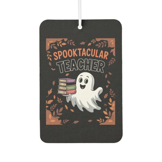 Spooktacular Teacher Halloween T-shirt Air Freshener (Front)
