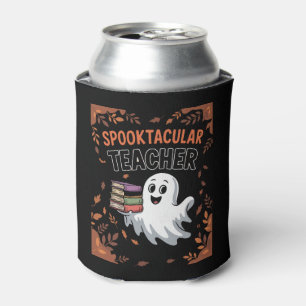 Spooktacular Teacher Halloween T-shirt Can Cooler
